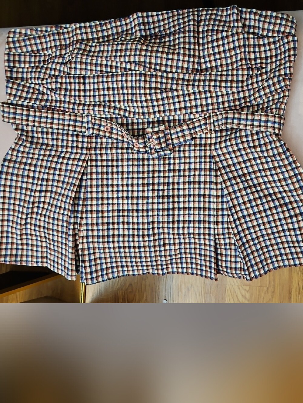 NWT Maeve Plaid Belted Tube Top
